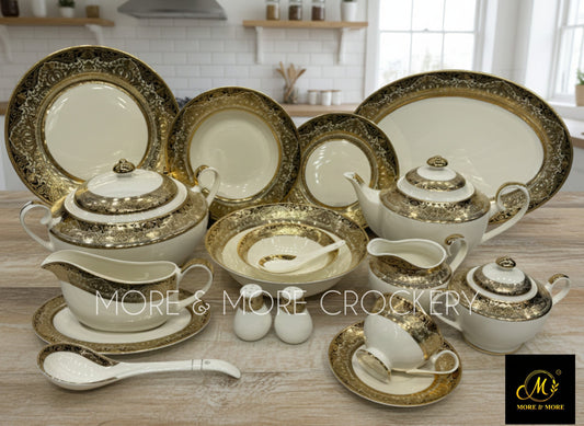 Yamasen Japan-Style Gold Plated Dinner Set - Design: Y-002