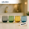 Luxury Colored Glass Tumbler Set – 4 Premium Drinking Glasses