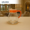 LUXURWAVE ELEGANT CLEAR GLASS JUG – MODERN WATER & JUICE SERVER FOR DINING TABLE & KITCHEN USE - ORANGE KY812