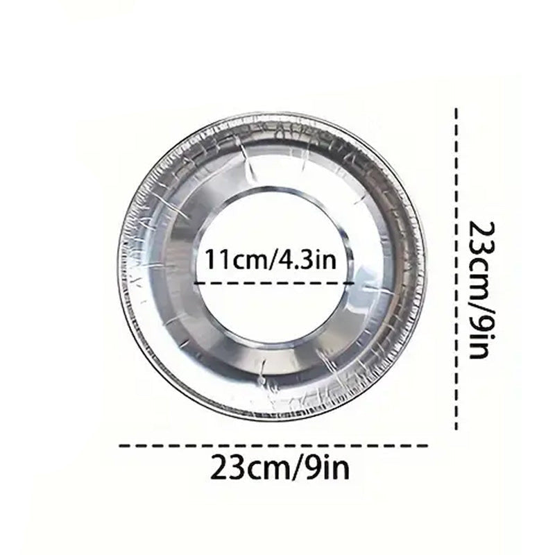 Aluminium Foil Stove Oil-Proof Cleaning Pad Covers 10pcs