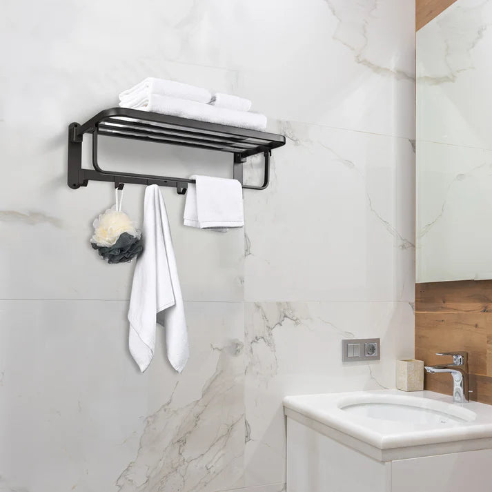 Towel Storage Wall Mounted Foldable Towel Holder