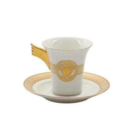 15-Piece Versace-Inspired Bone China Tea Cup & Saucer Set