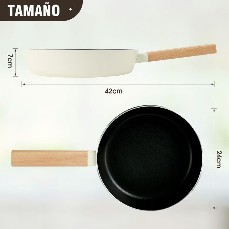 Danny Home™ Aluminum Frying Pan Beige