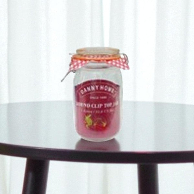 Red Clip Top Jar(9x17cm)Glass 24c-1966-29