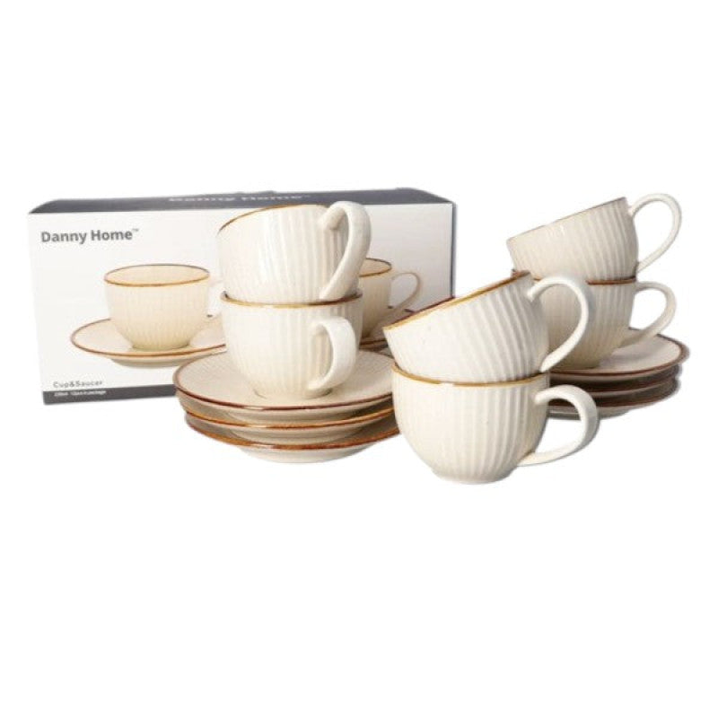 Cup Set 220ml 6Pcs 8c-220BW