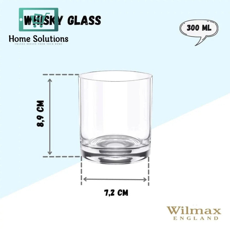 Wilmax High-Quality Crystal Glass – 300 ml, Set of 6