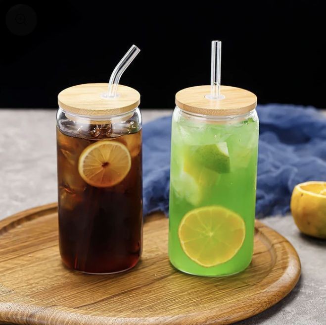 Modern Mason Jar With Clear Straw