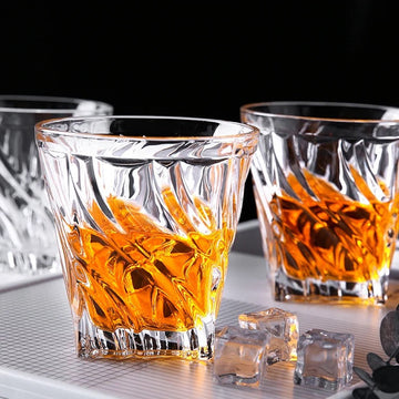 Swirl Transparent Drinking Glass- Set of 6 |