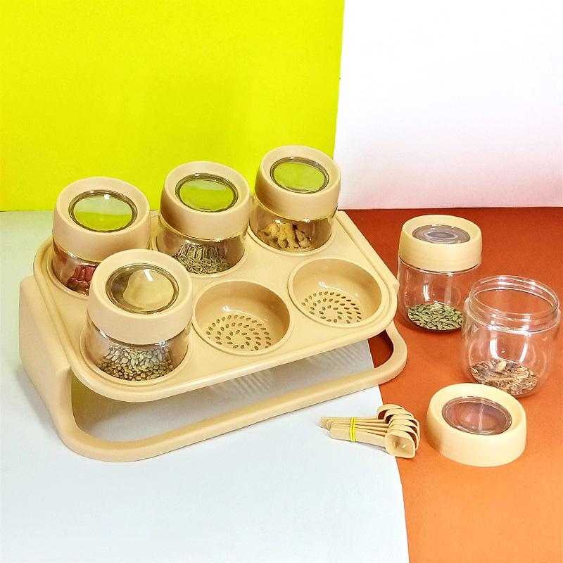 Best Quality 6 Pcs Spice Jar with Rack