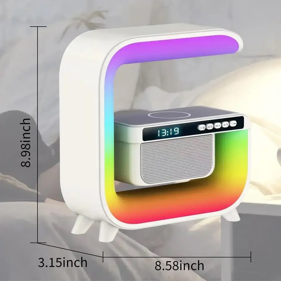 Square G Lamp, Multifunctional Bluetooth Speaker Alarm Clock