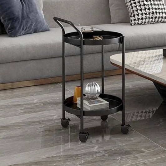 Metal Tea Trolly Black