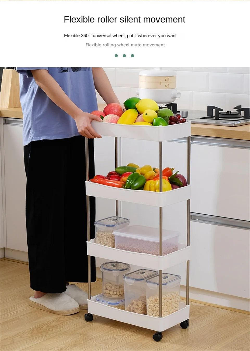 SlimLine Movable Kitchen Trolley