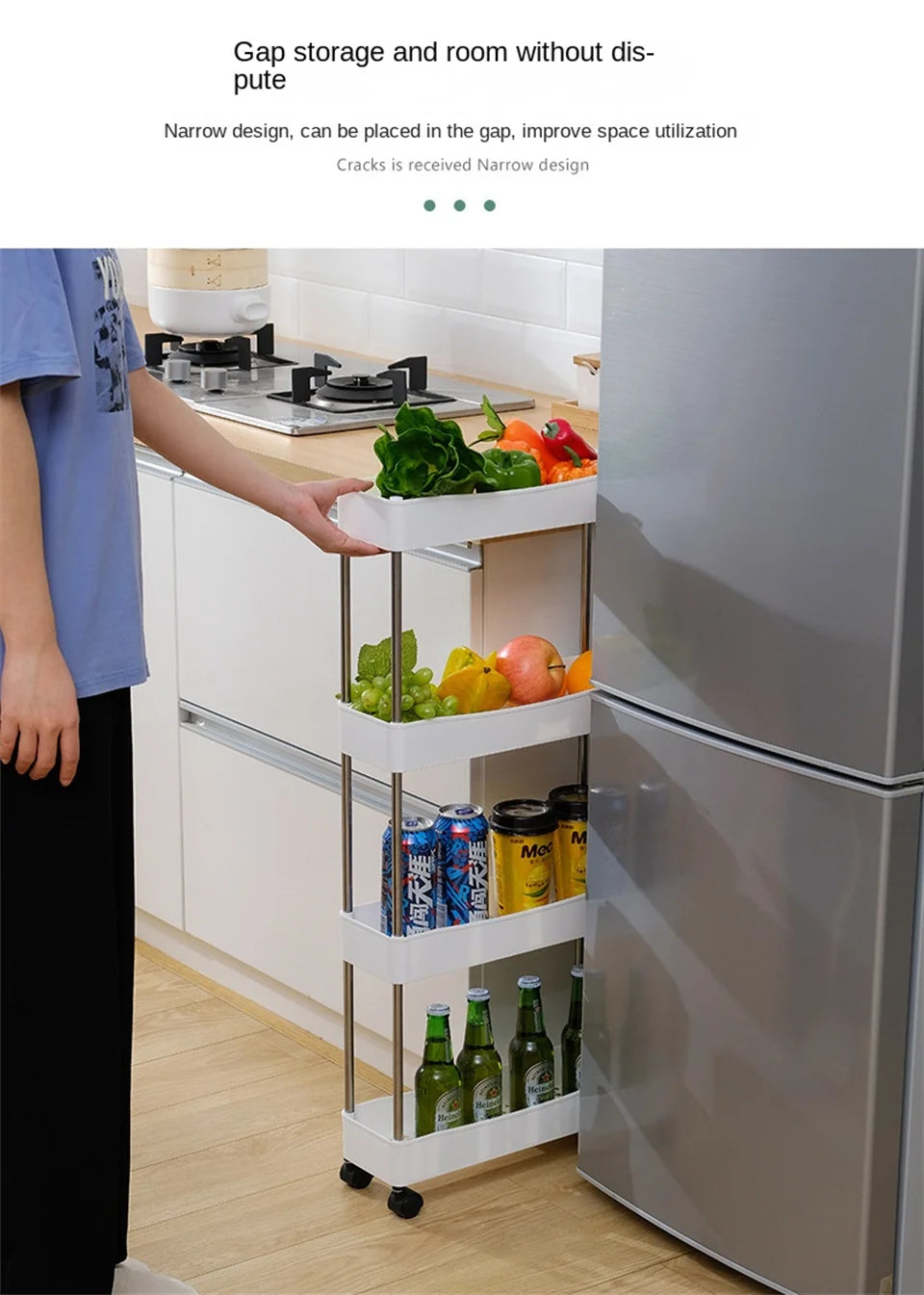 SlimLine Movable Kitchen Trolley