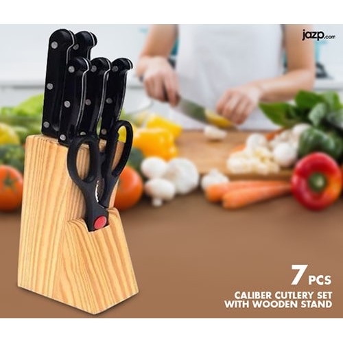 7 Pcs Knife Set With Wooden Stand premium quality