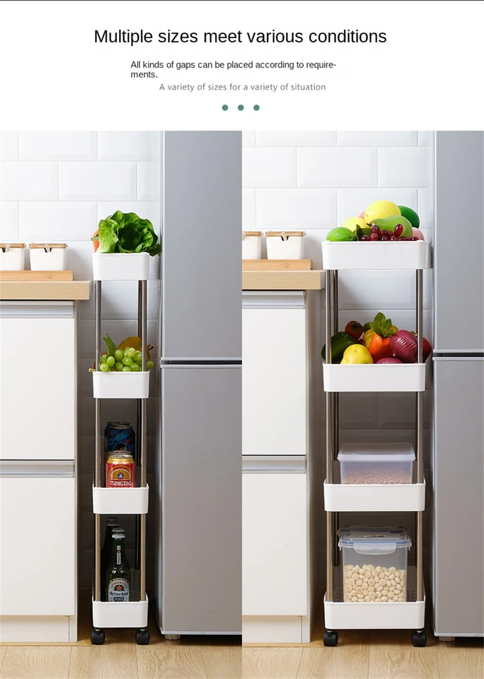 SlimLine Movable Kitchen Trolley