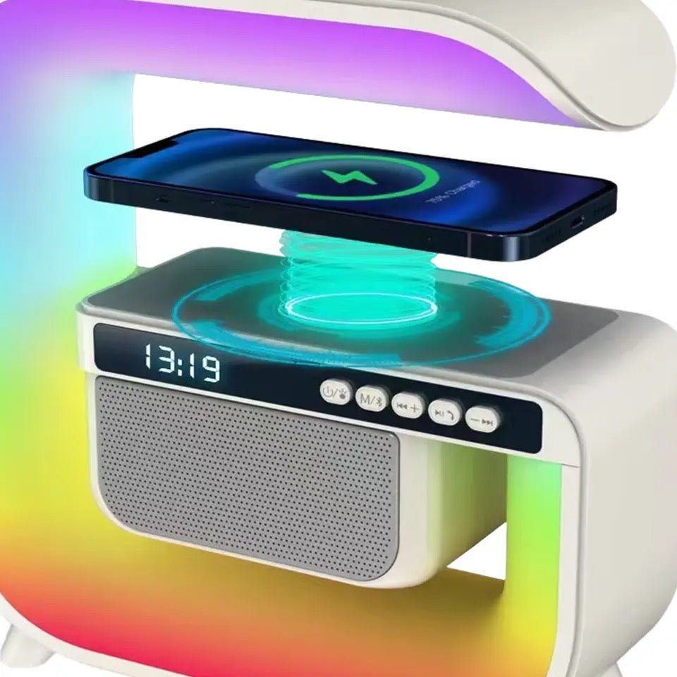 Square G Lamp, Multifunctional Bluetooth Speaker Alarm Clock