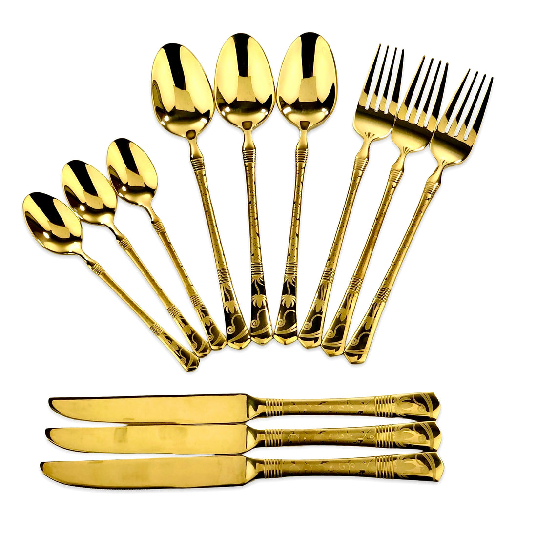 Premium Golden Cutlery Set (Set of 24)