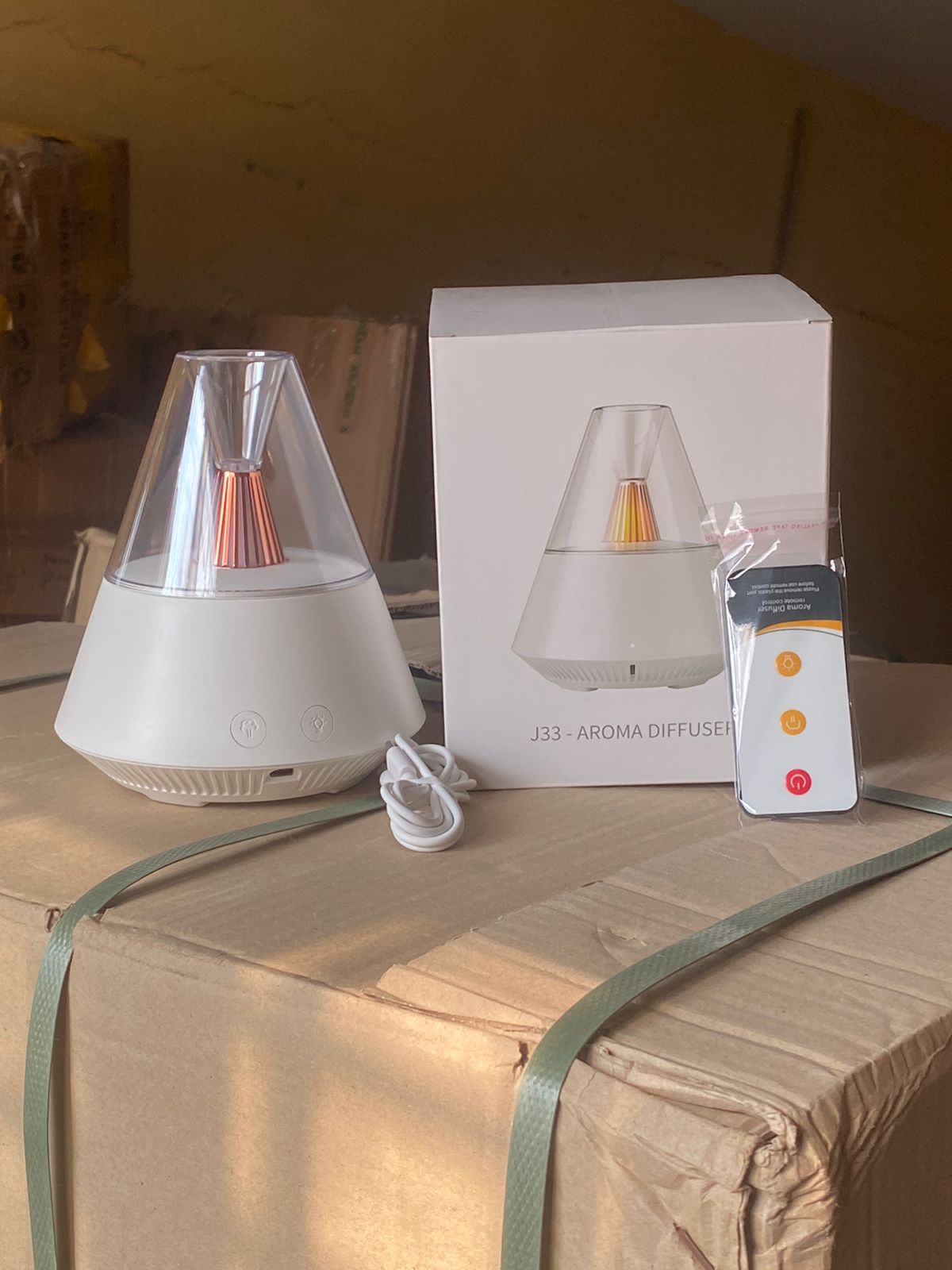 Volcanic Aroma Air Humidifier With Night Light