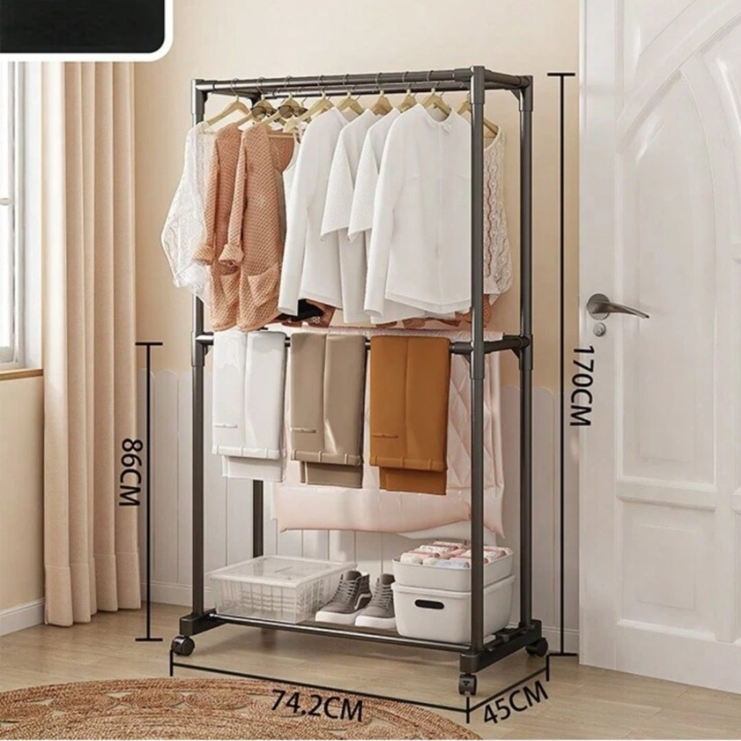 Indoor Floor Cloth Hanging Rack