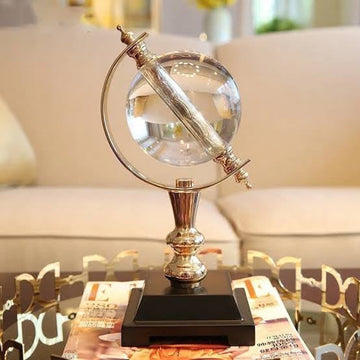 European Crystal Globe Decorative Item