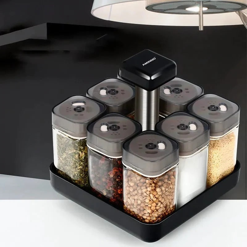 9pcs Rotate Spice Rack