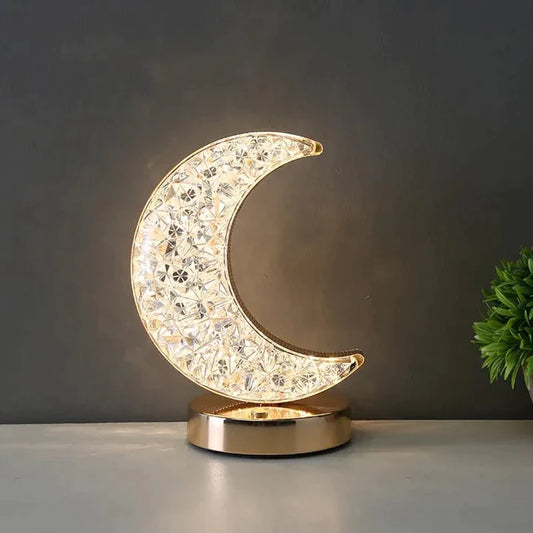 CRYSTAL MOON TABLE TOUCH CONTROL LAMP