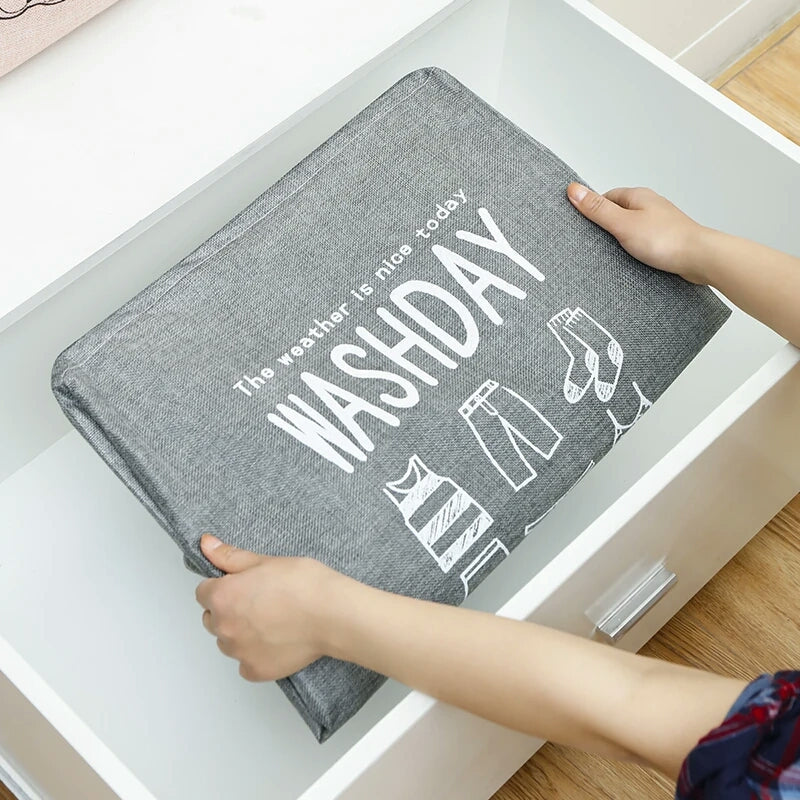 WASHDAY Large Laundry Basket Foldable Cloths Storage Bag Cloth Organization Bog