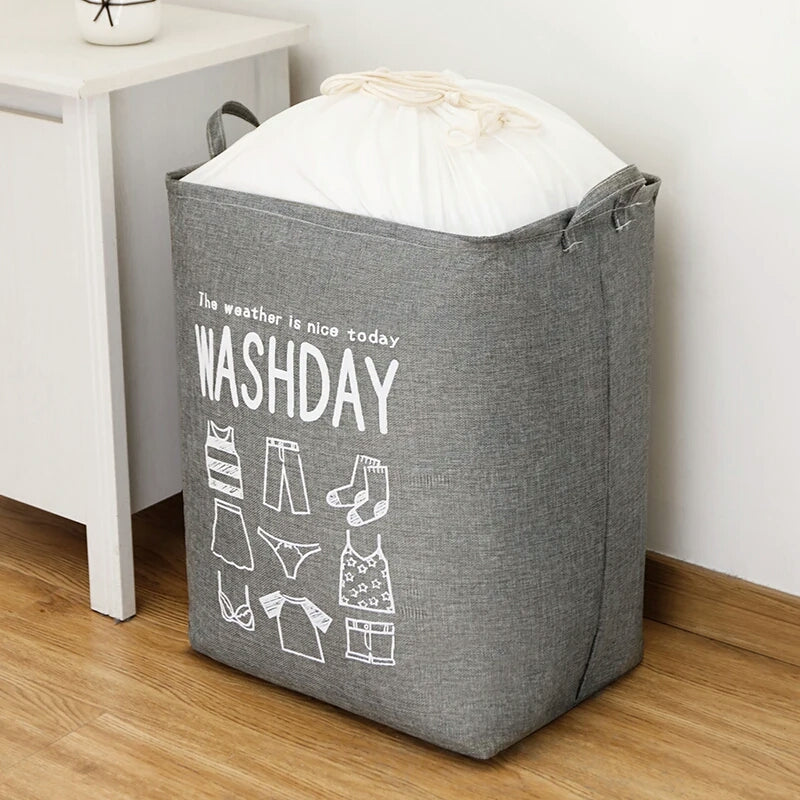 WASHDAY Large Laundry Basket Foldable Cloths Storage Bag Cloth Organization Bog