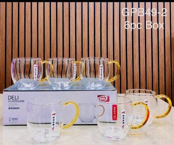 STYLE GLASS MUGS-Pack of 6