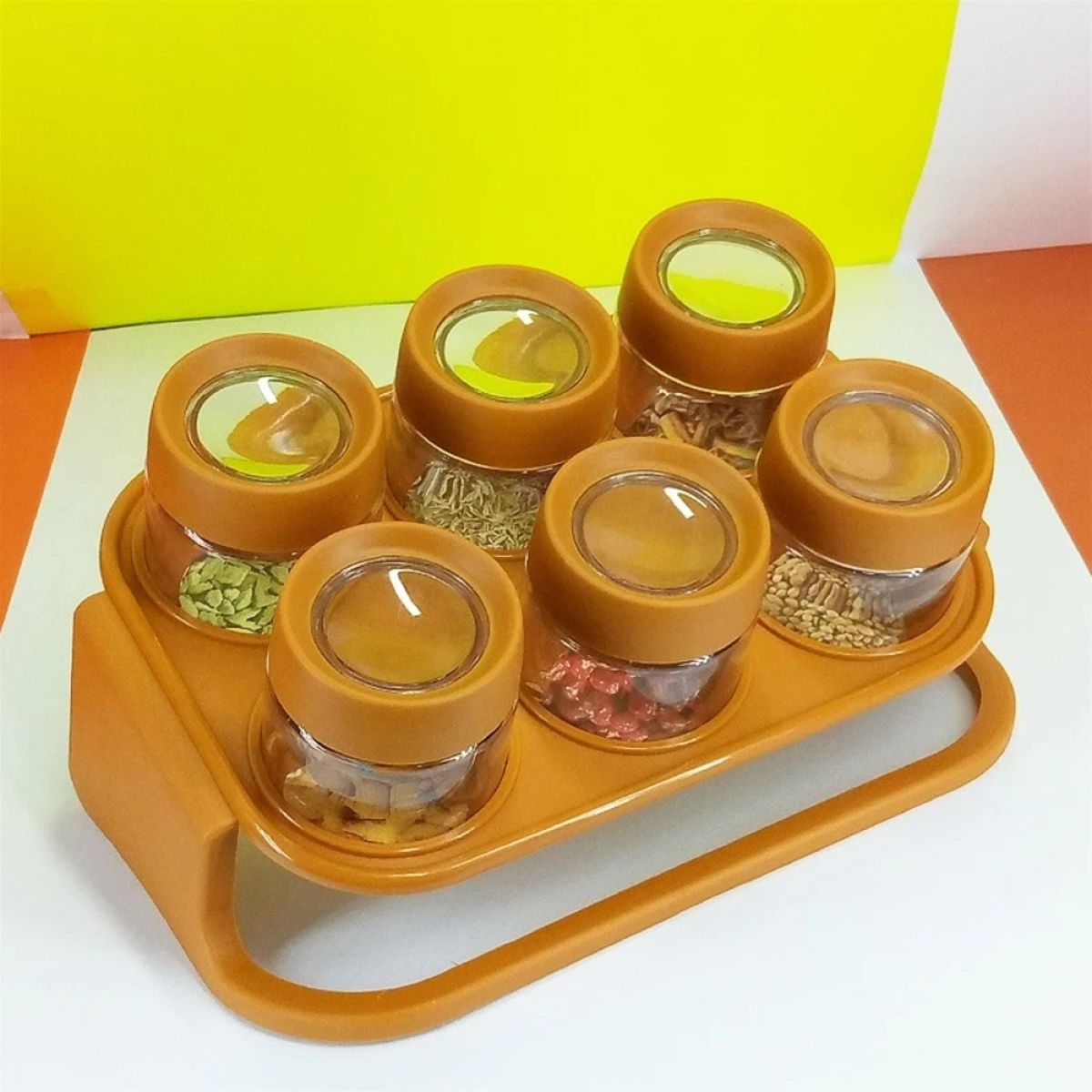 Best Quality 6 Pcs Spice Jar with Rack