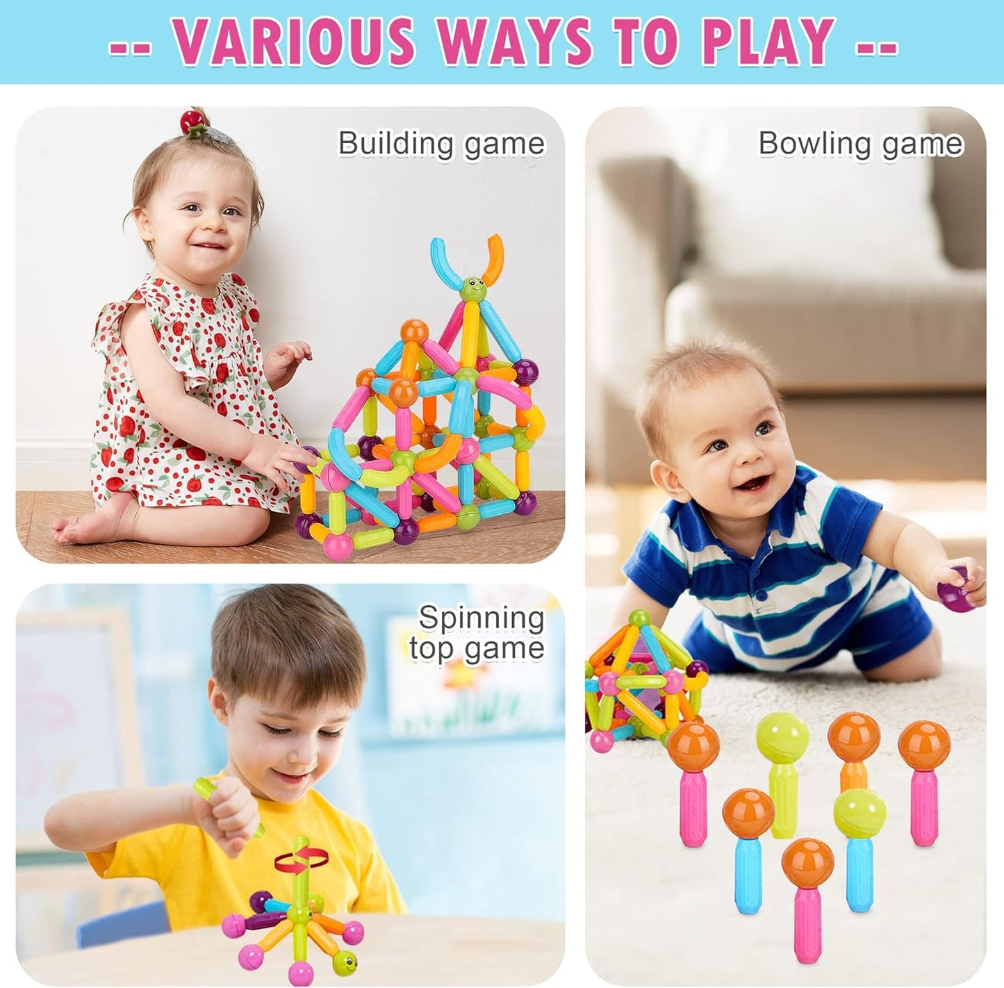 Set of 26 Magnetic Building Block Toy