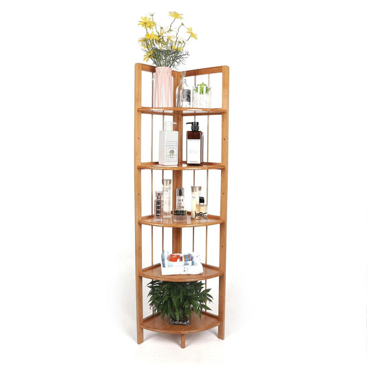 Bamboo Wood Corner Rack