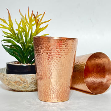 Hammered Copper Glass/Tumbler - Capacity (450ml)