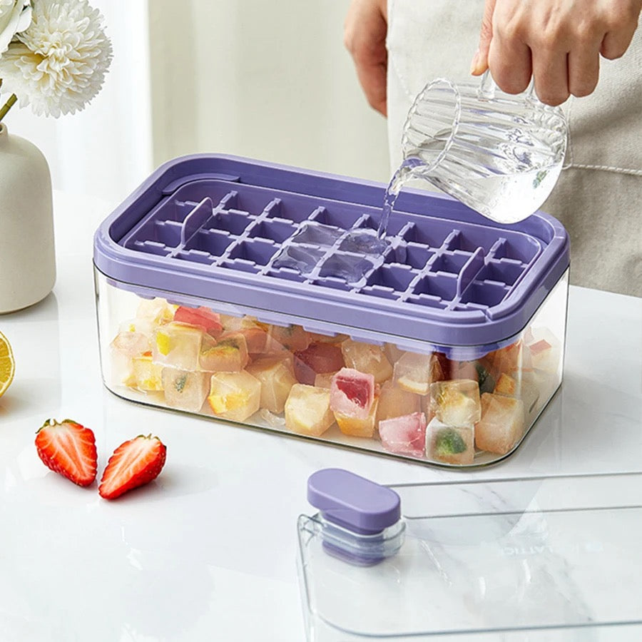 Button Press Ice Cube Tray