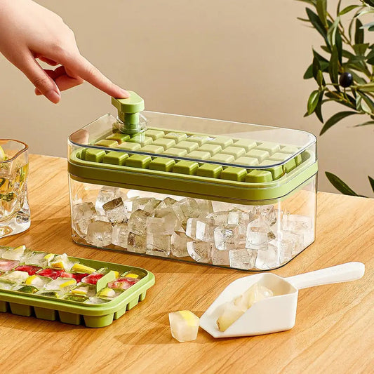 Button Press Ice Cube Tray