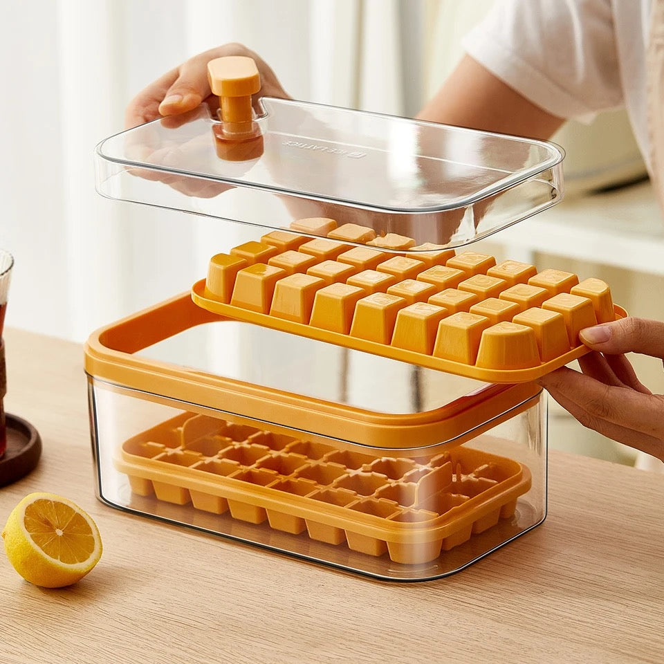 Button Press Ice Cube Tray