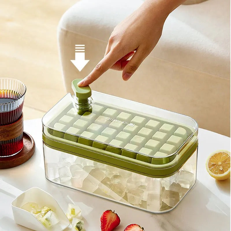 Button Press Ice Cube Tray