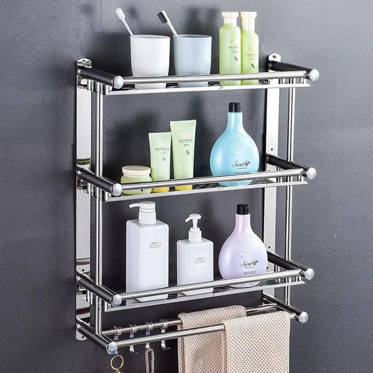 Stainless Steel Silver Towel Rack