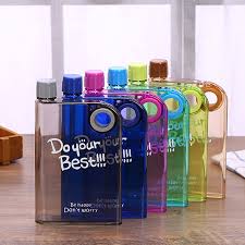 Creative New A5 Ring Transparent Kettle Outdoor Portable Book Kettle Plastic Hip Flask Flat Notebook Kettle Water Bottles