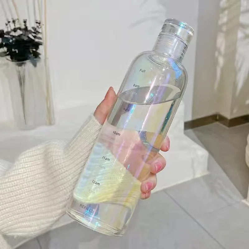 Portable Sports Water Bottle Transparent Glass